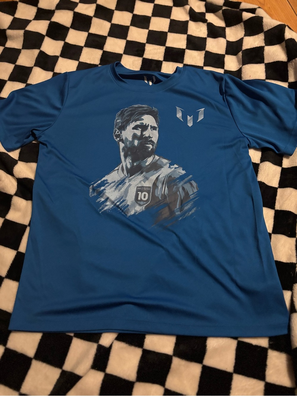 Size xlarge blue messi shirt